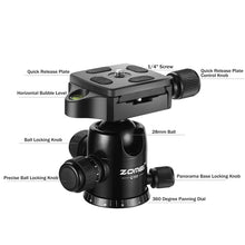 Zomei Q555 professional aluminum flexible camera tripod stand with  ball head for DSLR cameras - Photography Stop Ireland