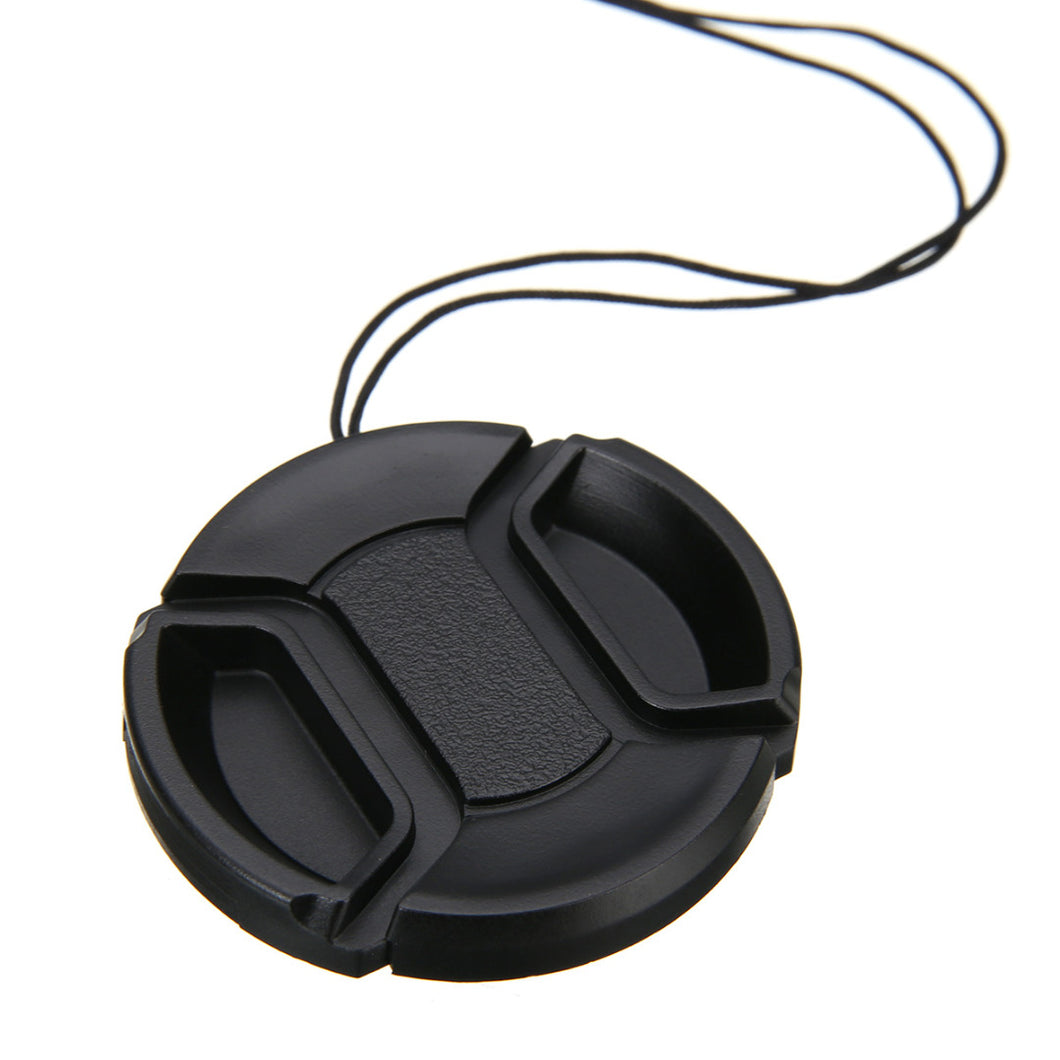 Mayitr 1pc 46mm Front Lens Caps Center Pinch Snap On Lens Cover With Anti Lost Strap for Sony Nikon Camera Universal - Photography Stop Ireland